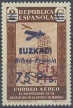 Euzkadi Euskadi Spain Espana sellos postales Guerra Civil War stamps